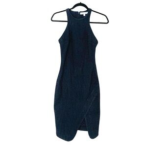 Elizabeth and James Blue Denim Bardot Halter Dress Women’s Size 4 Classic